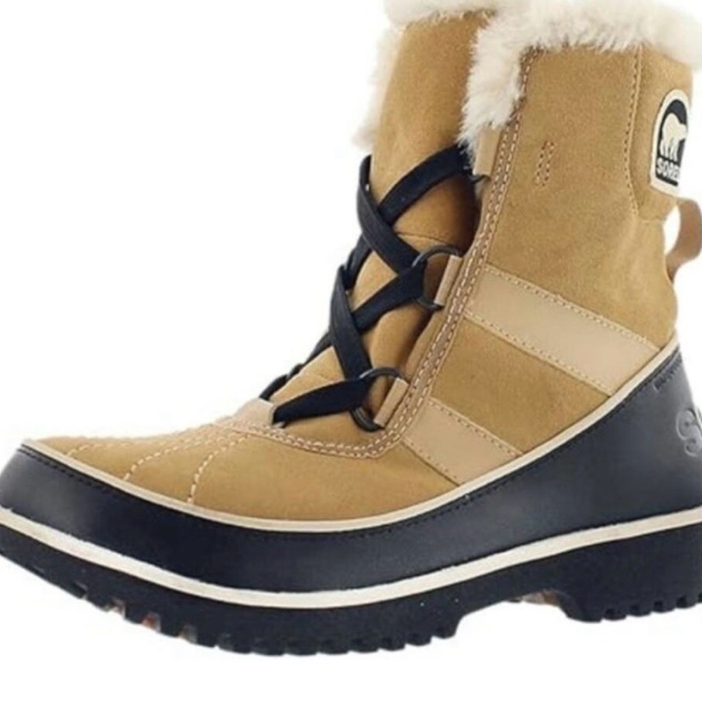 Sorel Women's Tivoli ii size 7 1/2 Tan and Black Winter Boots